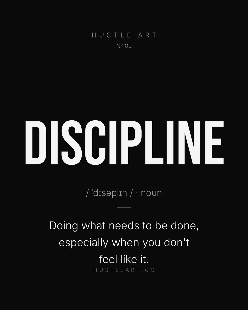 Discipline - Hustle Art wall art
