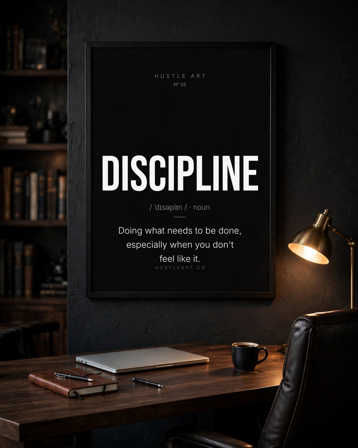 Discipline - styled in an executive office