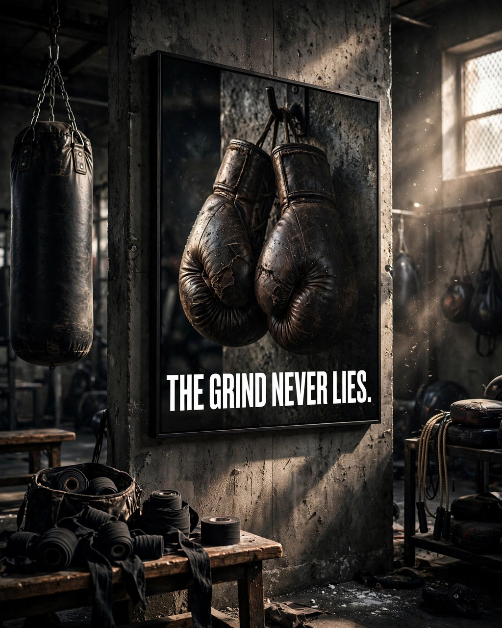 The Grind Never Lies - in a boxing gym