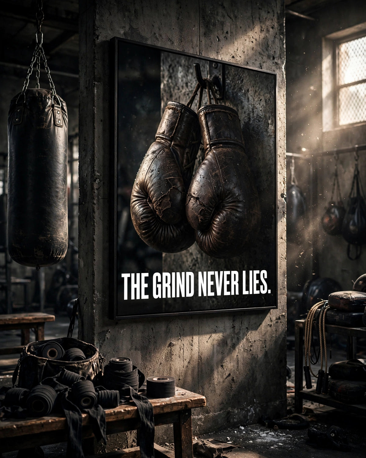 The Grind Never Lies - in a boxing gym