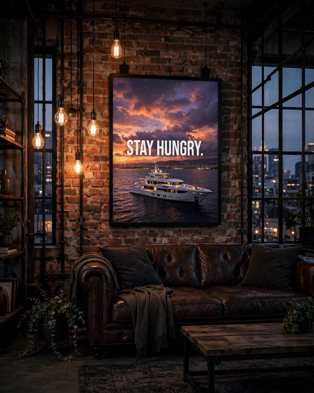 Stay Hungry - in an industrial loft