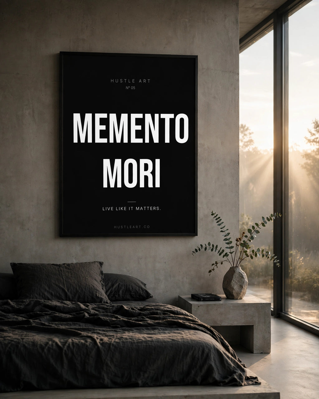 Memento Mori - styled in a bedroom at dawn