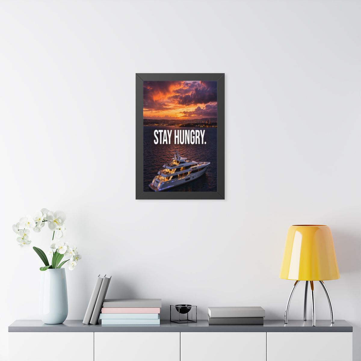 Stay Hungry - Framed Poster — Black — 16x24